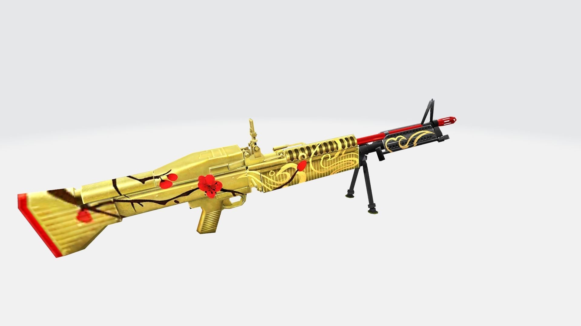 M60 Rifle Game Weapon 18x 3D model_21