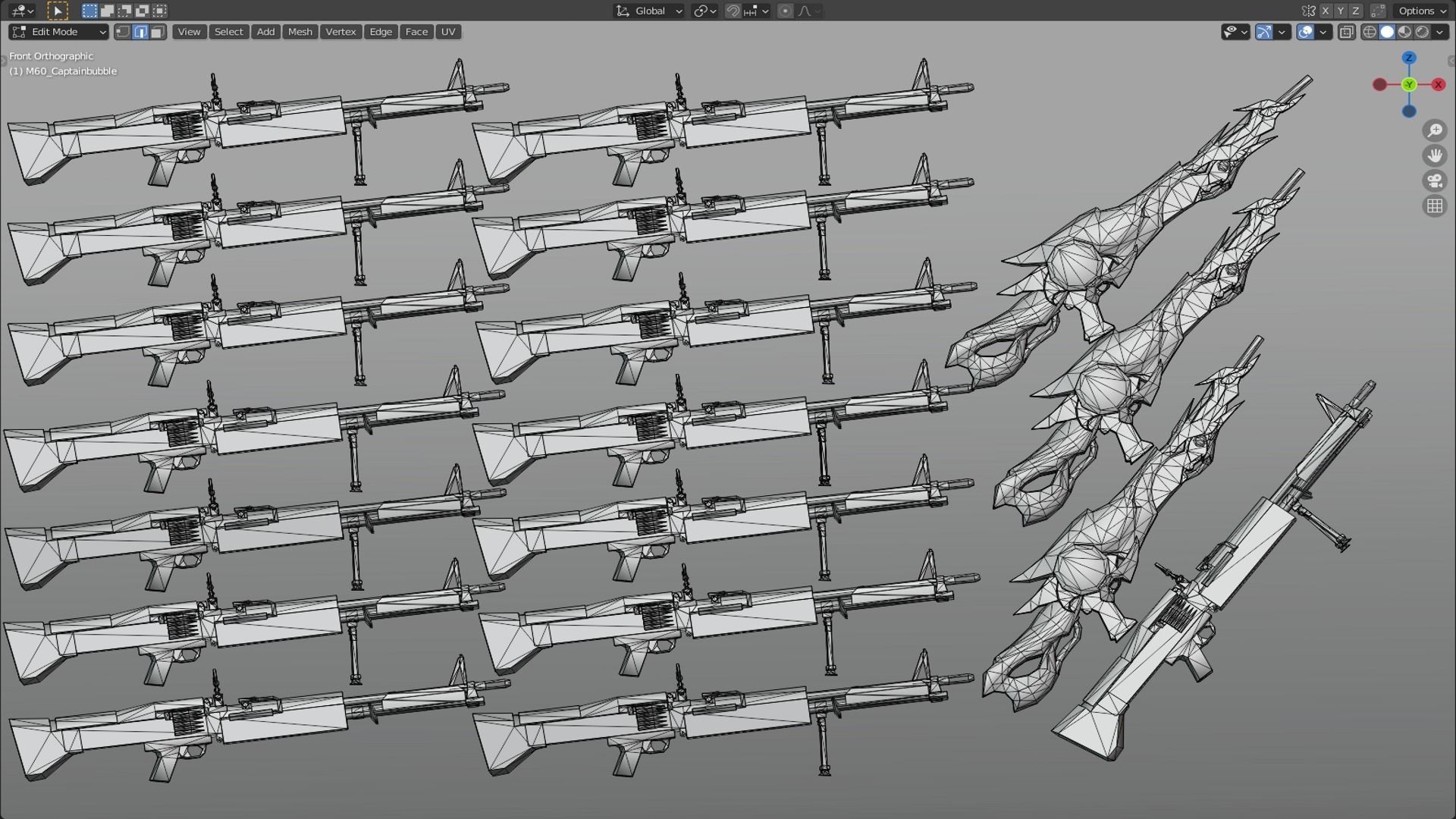 M60 Rifle Game Weapon 18x 3D model_4