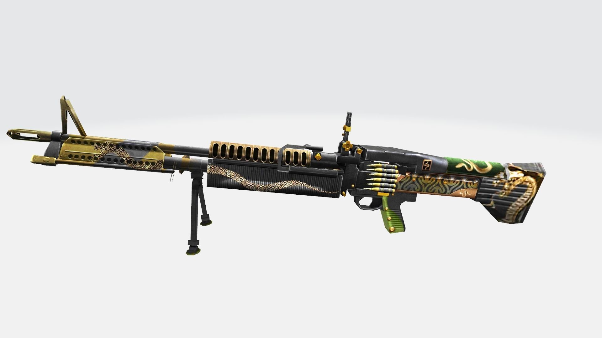 M60 Rifle Game Weapon 18x 3D model_10