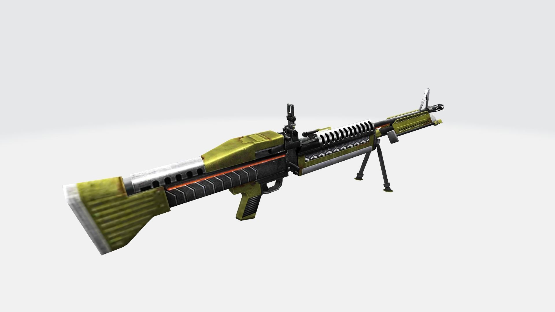 M60 Rifle Game Weapon 18x 3D model_34