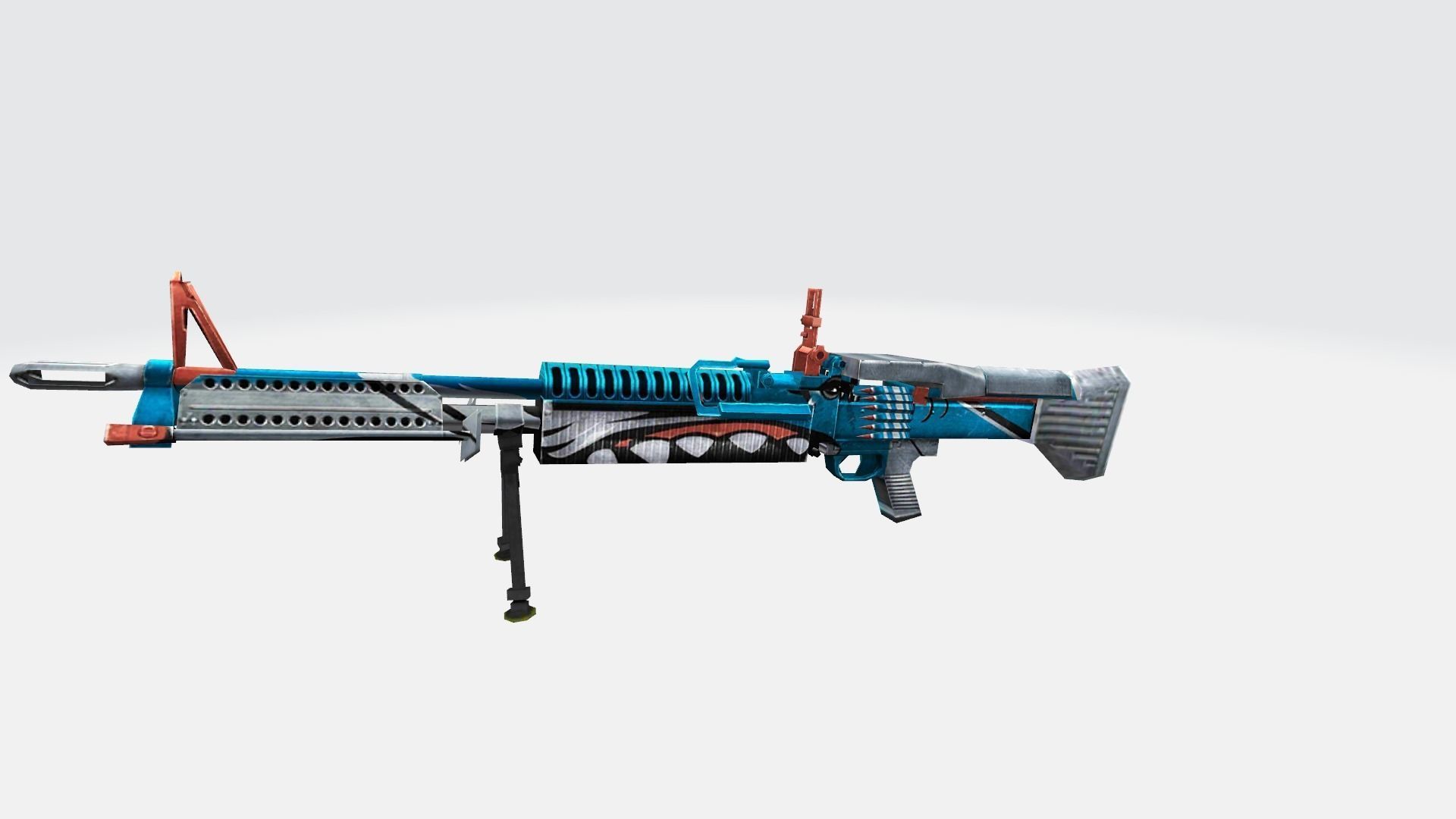 M60 Rifle Game Weapon 18x 3D model_12