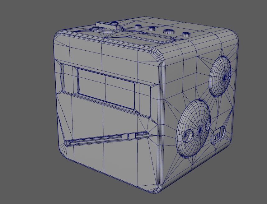 SONY Dream Machine Alarm Clock Low-poly 3D model_7