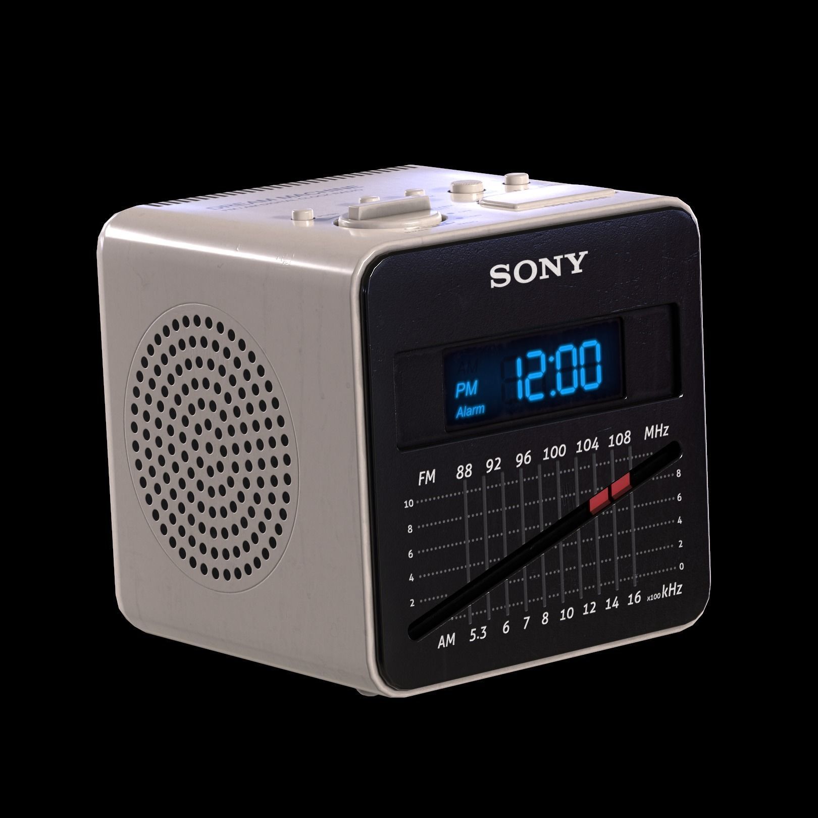 SONY Dream Machine Alarm Clock Low-poly 3D model_3