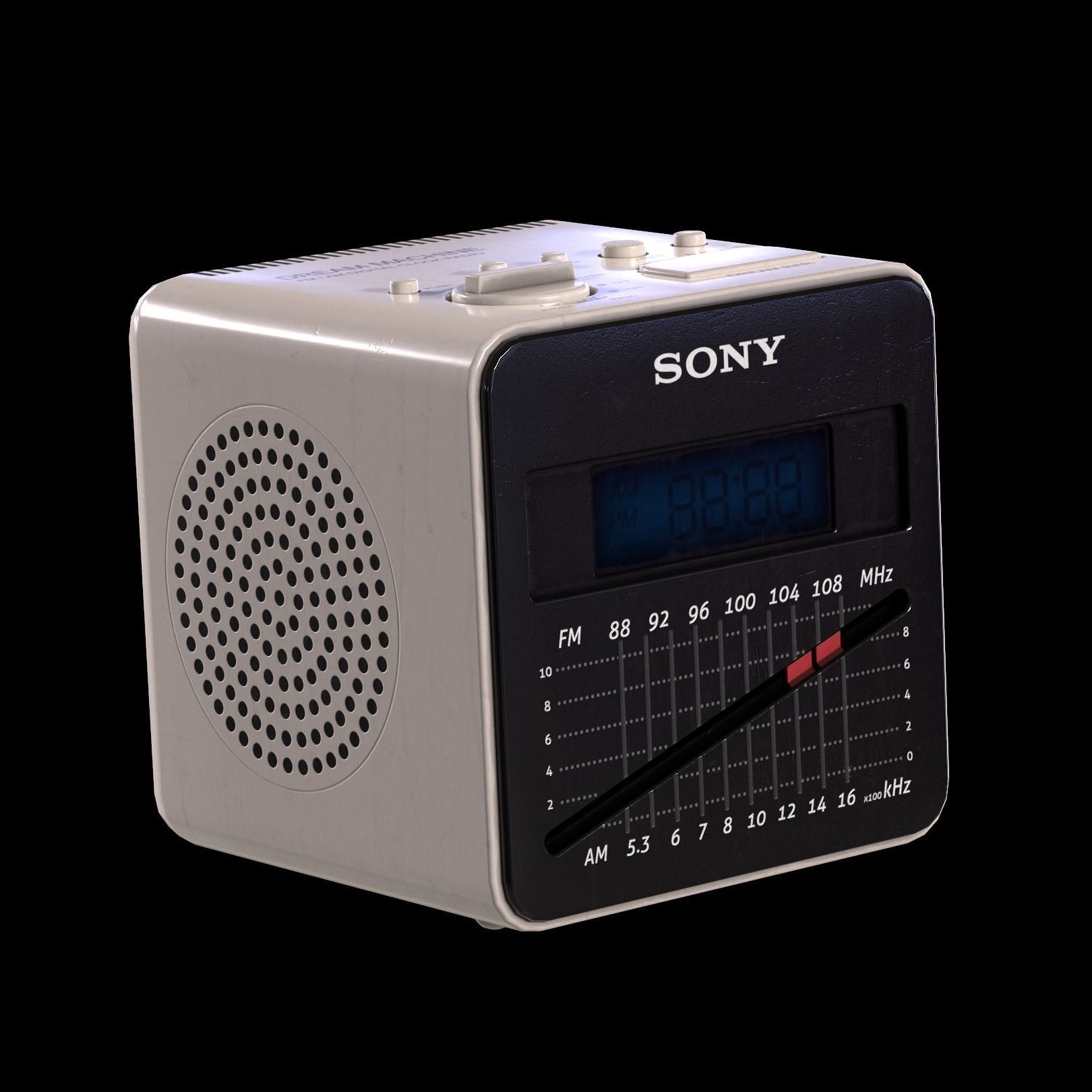 SONY Dream Machine Alarm Clock Low-poly 3D model_2