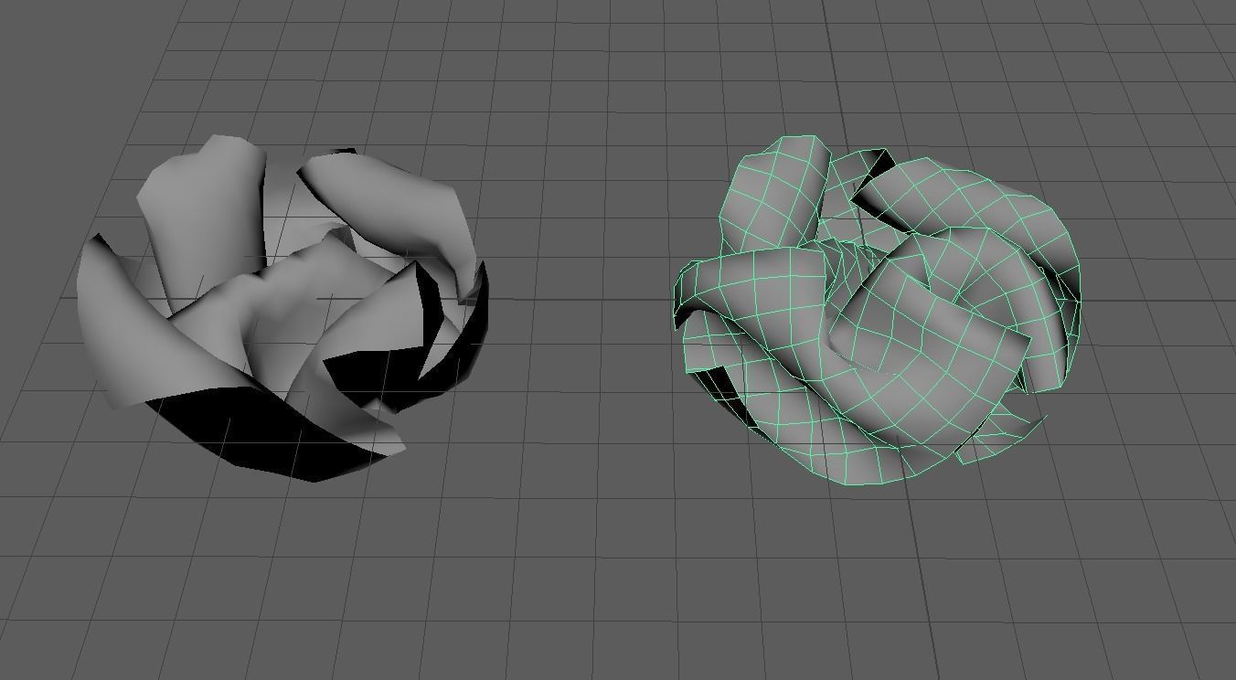 Clumped Paper Low-poly 3D model_1