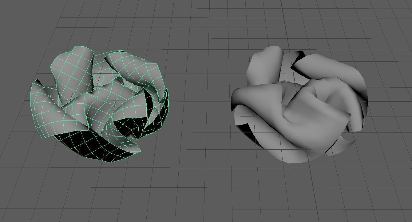 Clumped Paper Low-poly 3D model_2