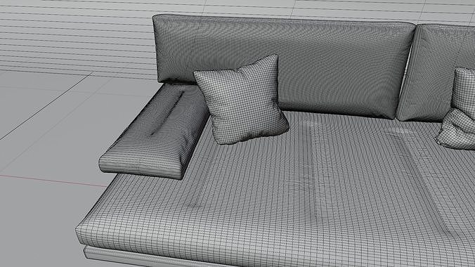 Corner Sofa 3D model 7