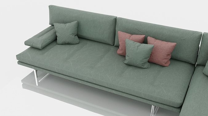 Corner Sofa 3D model 5