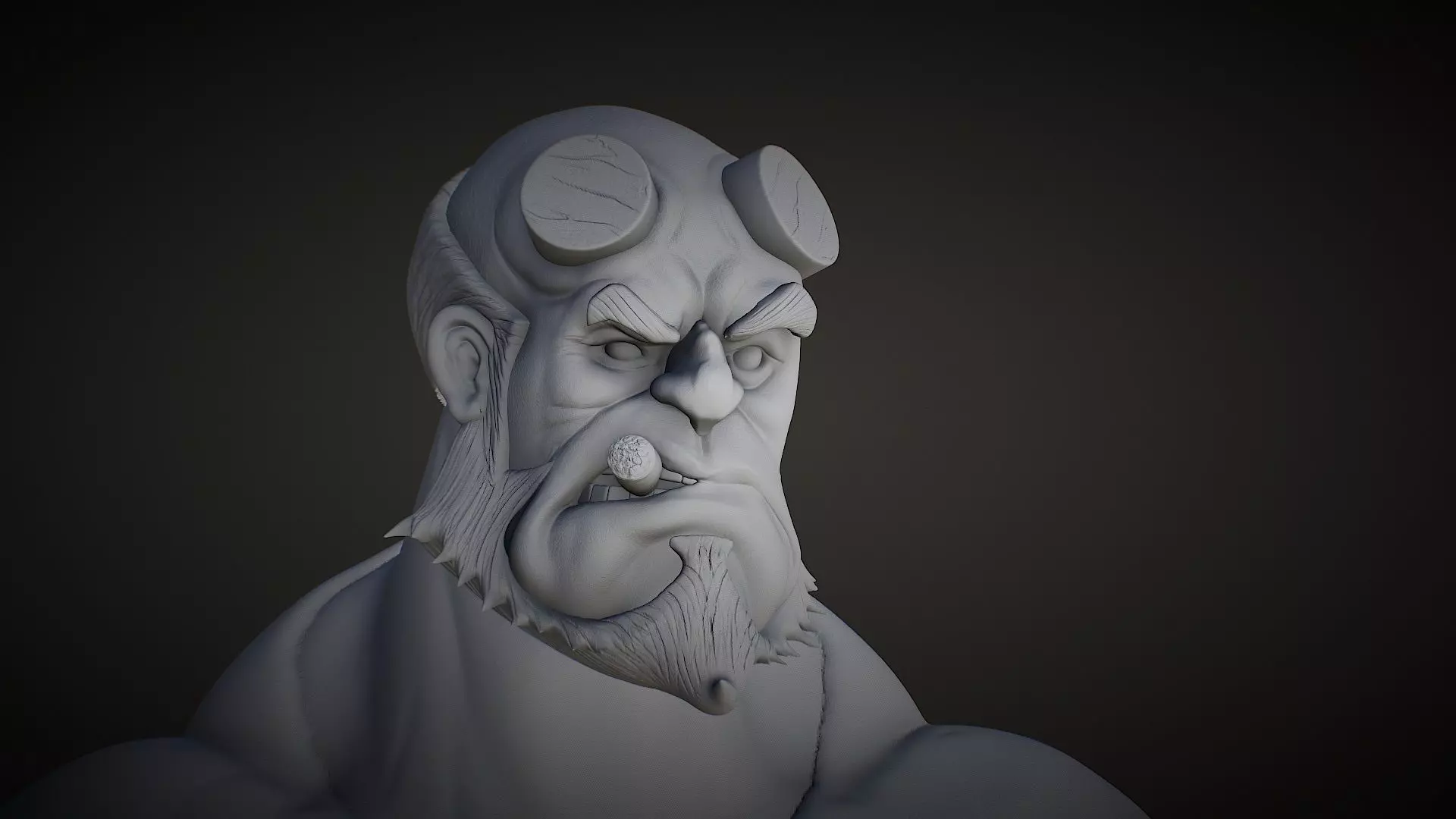 Hellboy with Attitude 3D print model_0