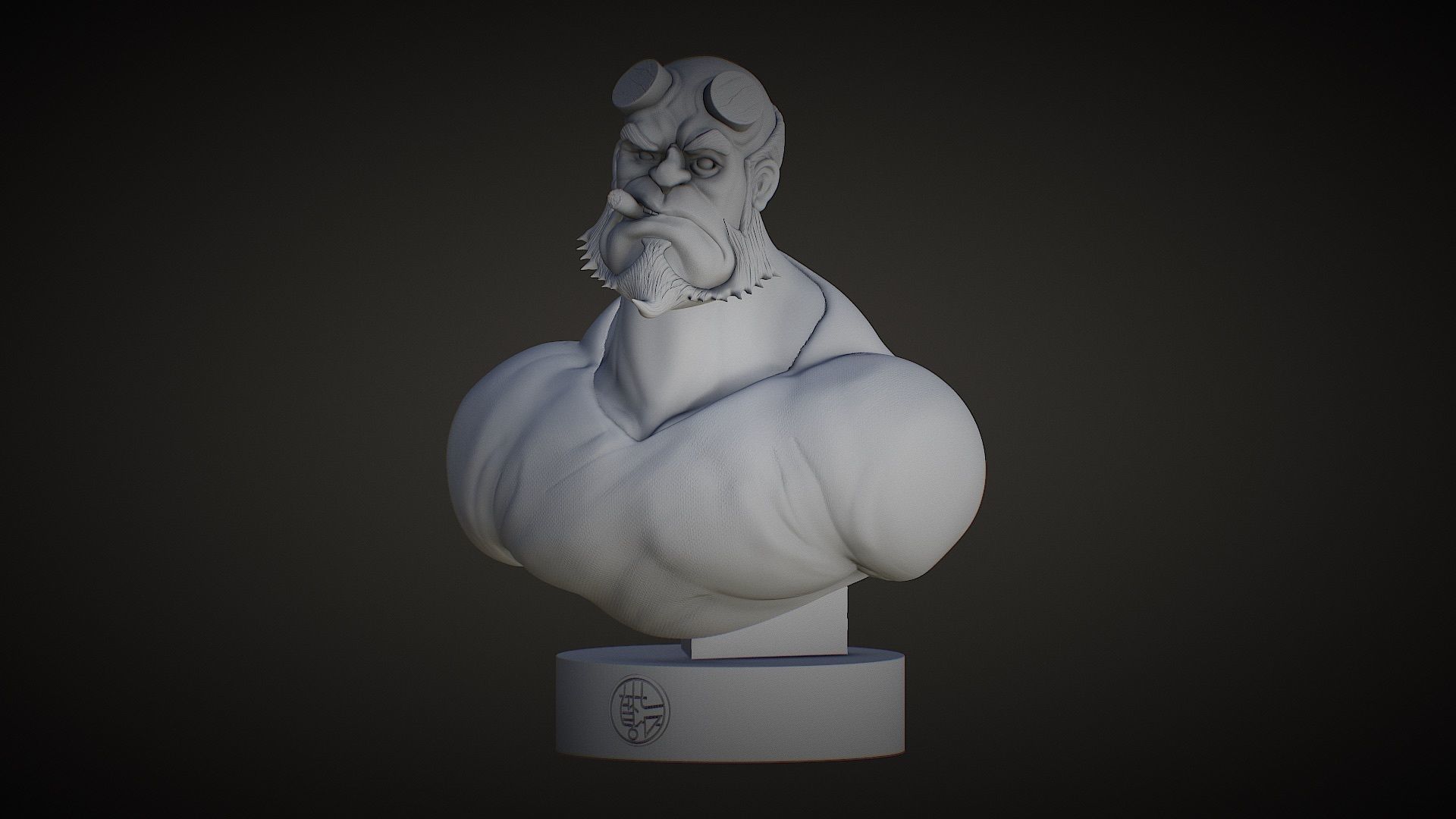 Hellboy with Attitude 3D print model_1