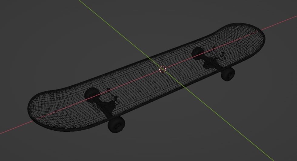 Skateboard 3D Model in street 3D model_5