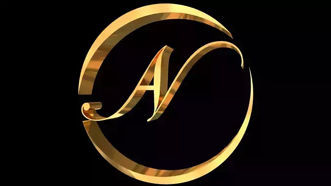 AN Logo 3D Design 3D model