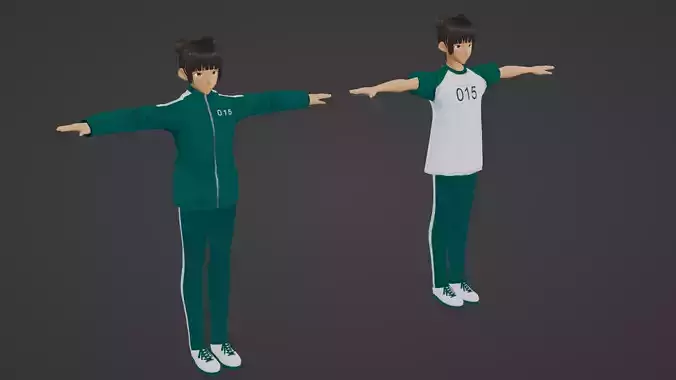 Squid Game - Player Low-poly 3D model