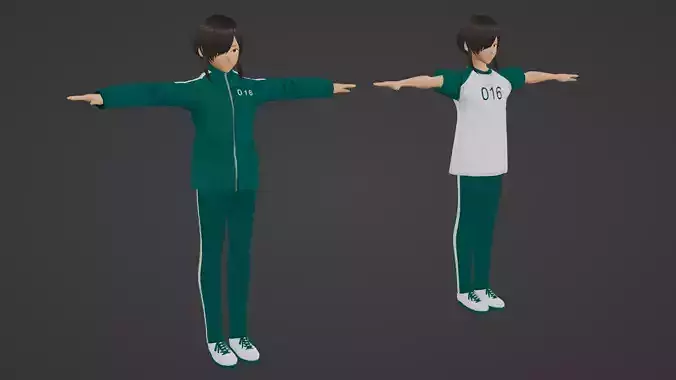 Squid Game - Player Low-poly 3D model