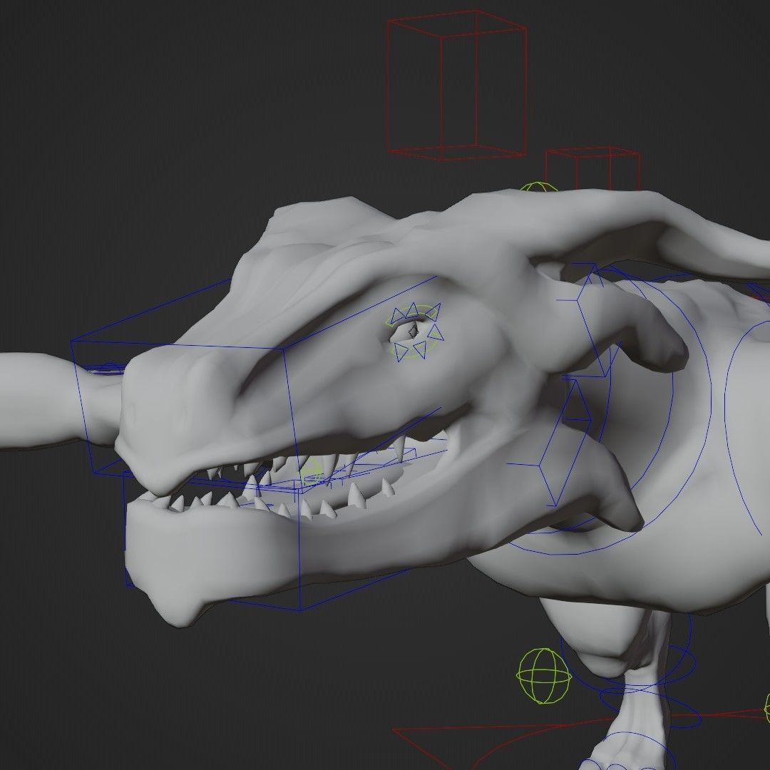 Wyvern asset - rigged Low-poly 3D model_8