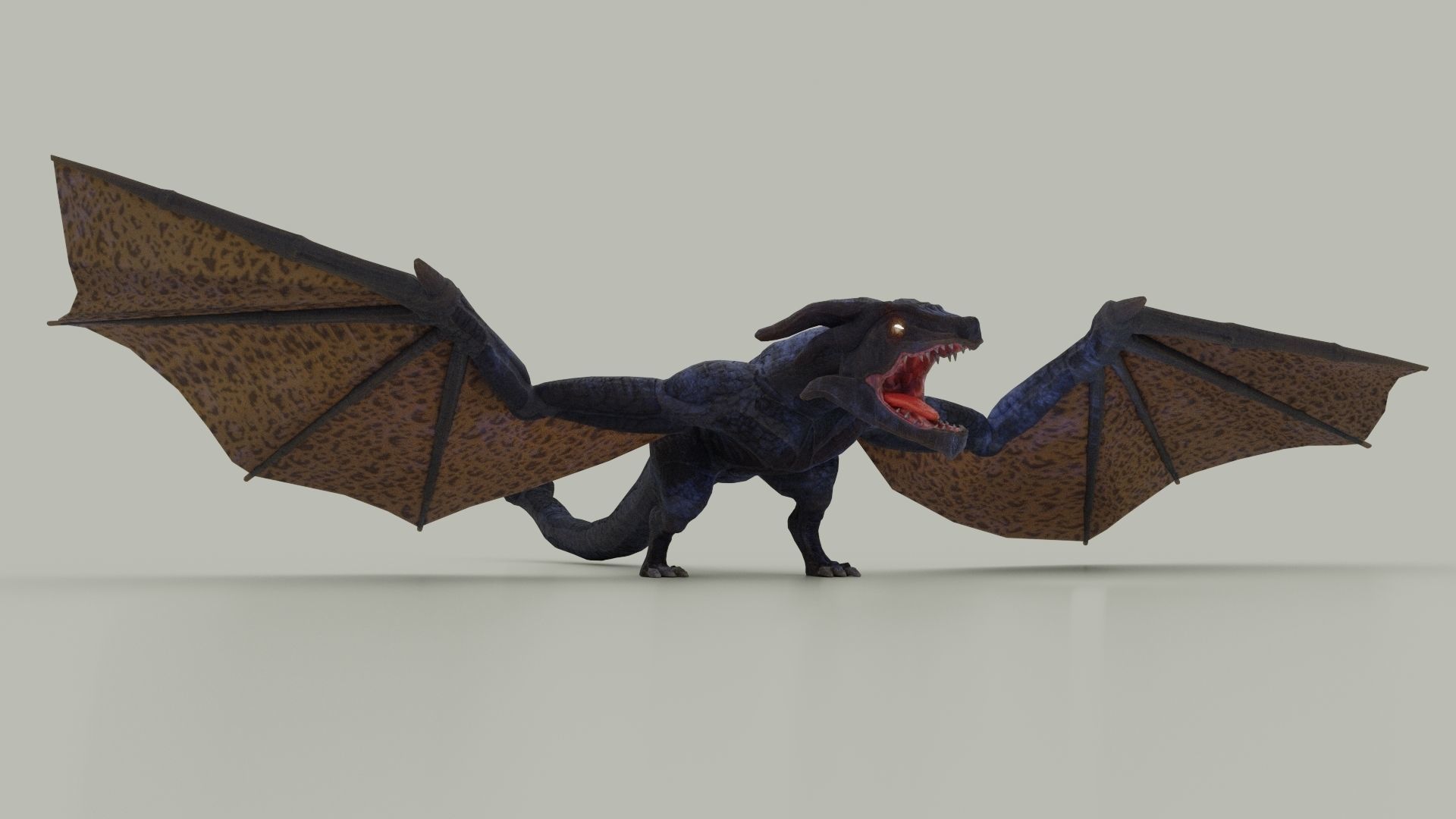 Wyvern asset - rigged Low-poly 3D model_2