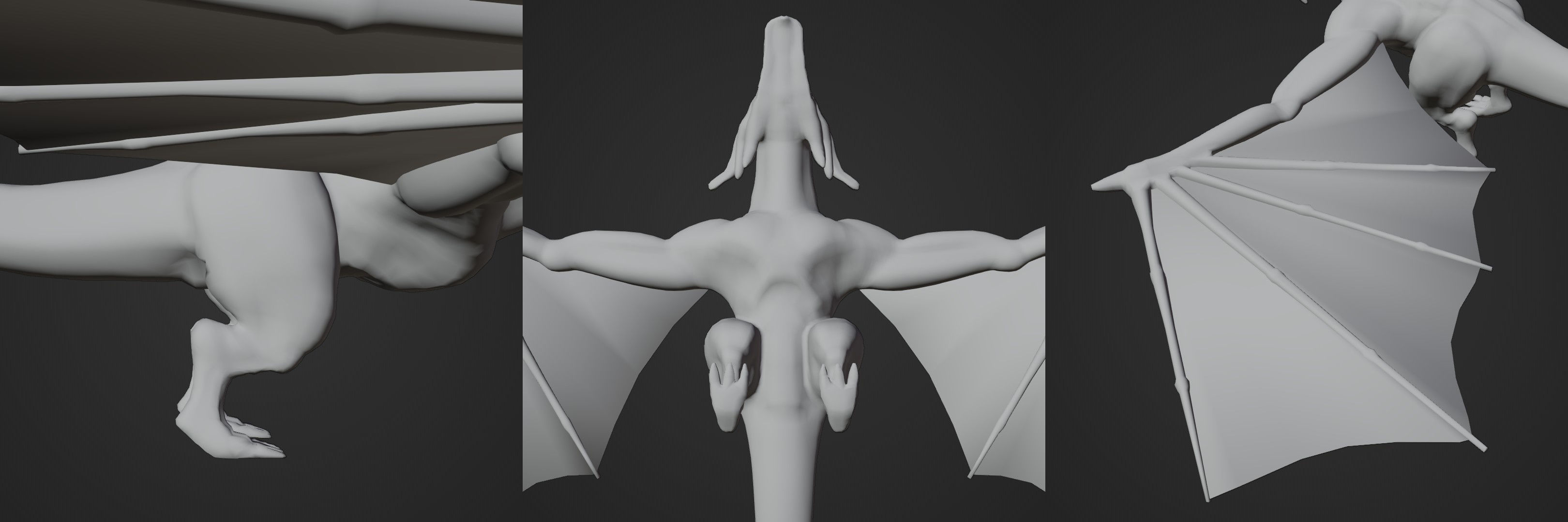 Wyvern asset - rigged Low-poly 3D model_19