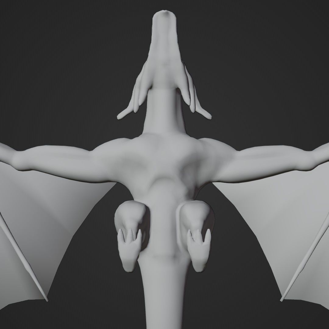 Wyvern asset - rigged Low-poly 3D model_17