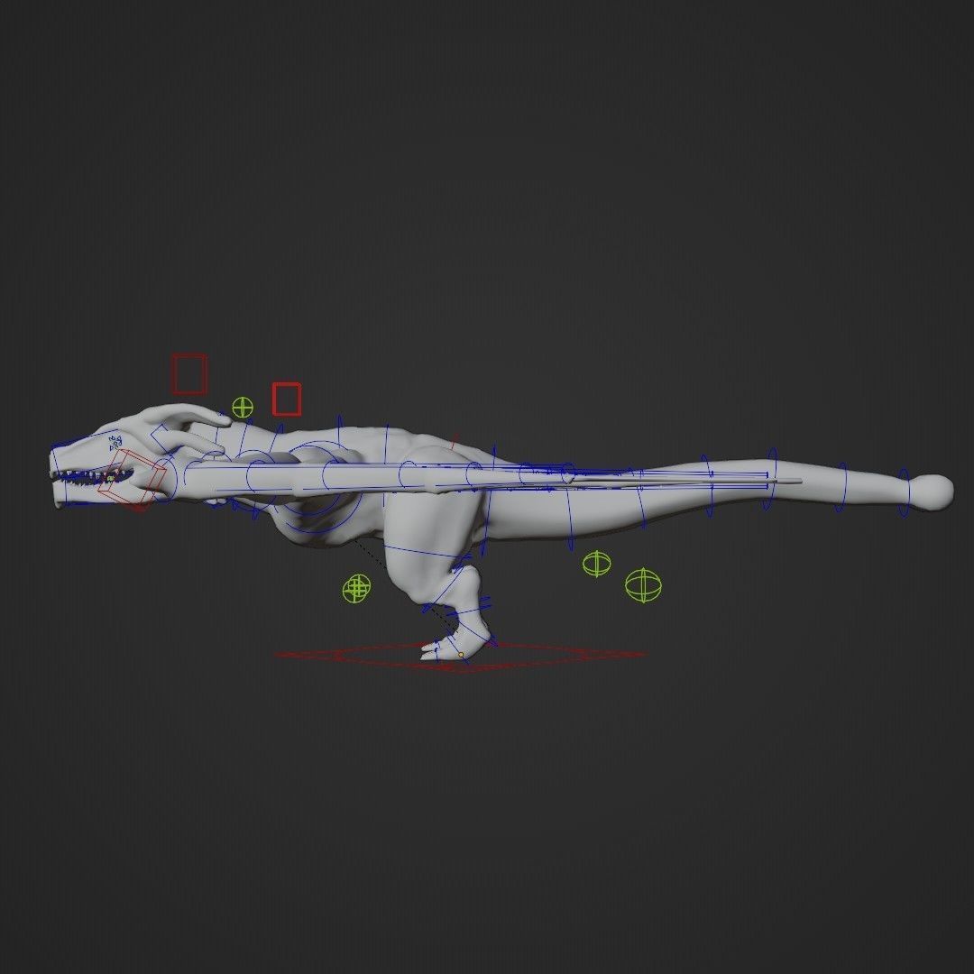 Wyvern asset - rigged Low-poly 3D model_6