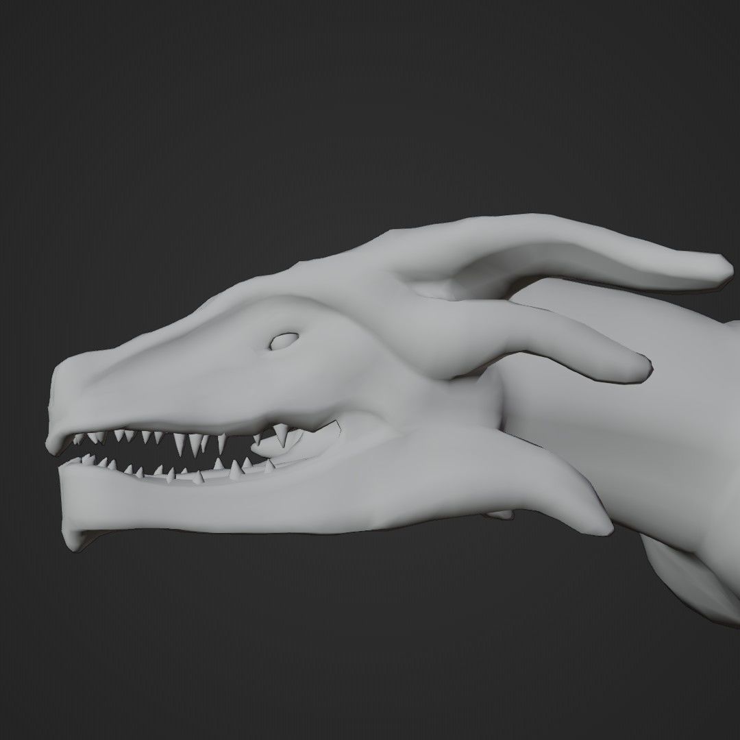 Wyvern asset - rigged Low-poly 3D model_14