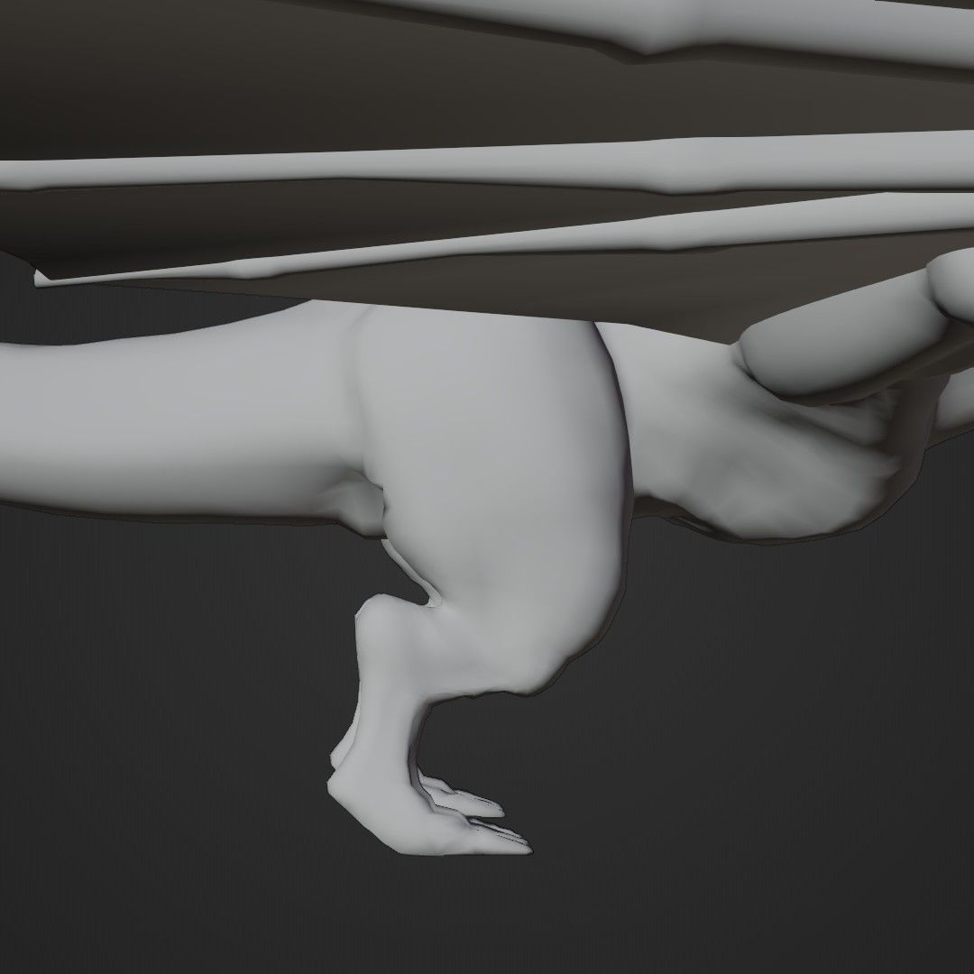 Wyvern asset - rigged Low-poly 3D model_16