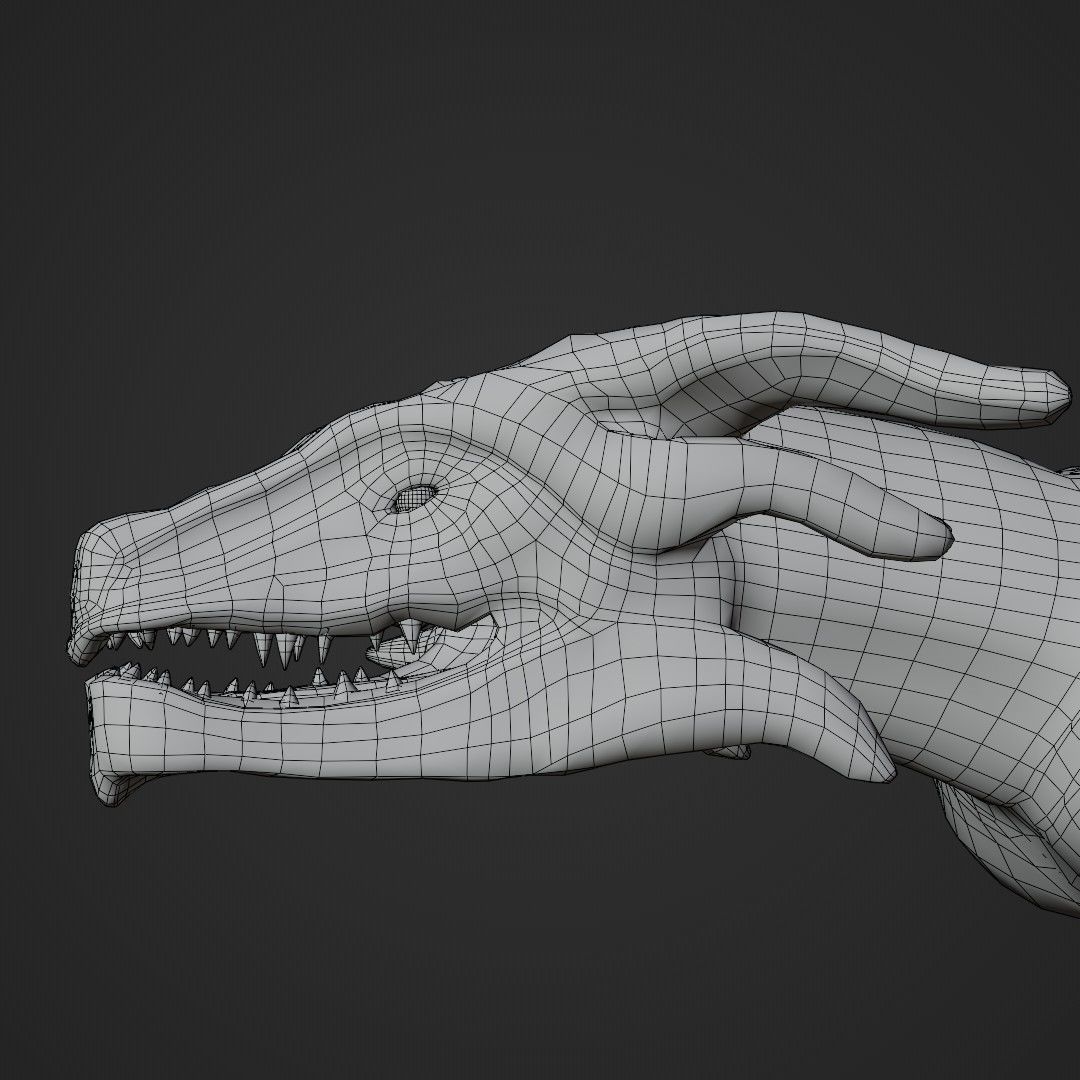 Wyvern asset - rigged Low-poly 3D model_22