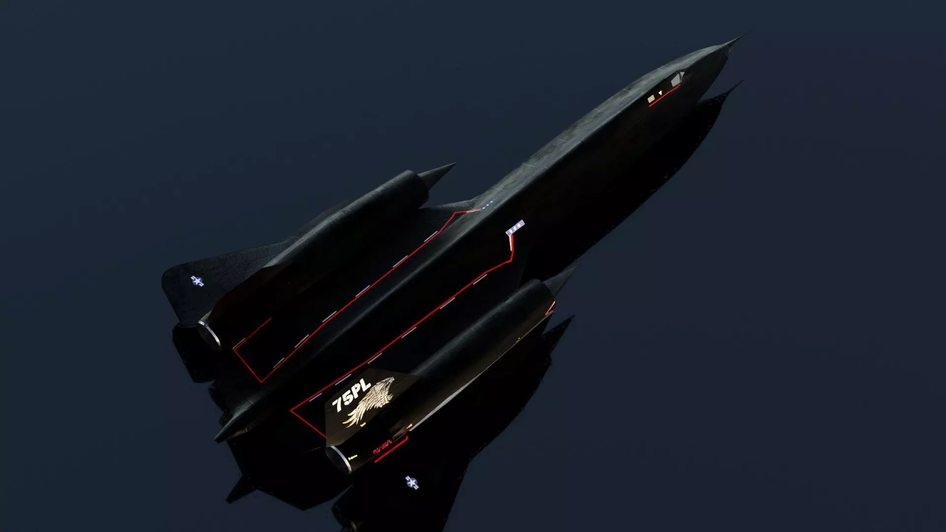 Lockheed SR-71 Blackbird Low-poly 3D model_5