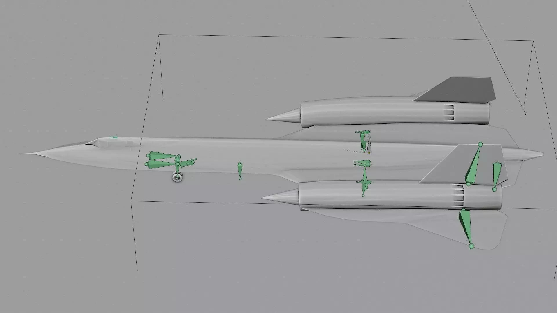 Lockheed SR-71 Blackbird Low-poly 3D model_17