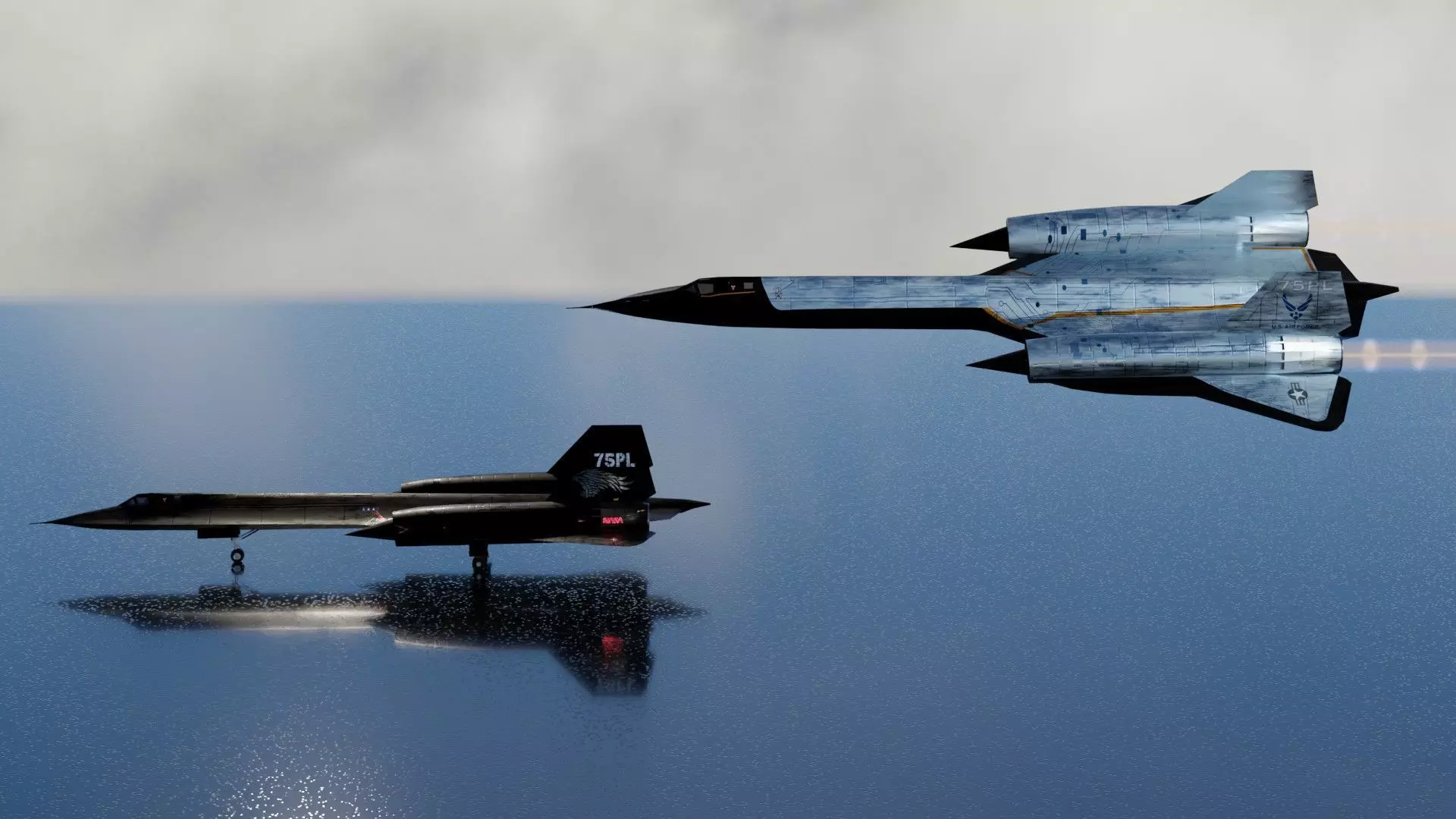 Lockheed SR-71 Blackbird Low-poly 3D model_13