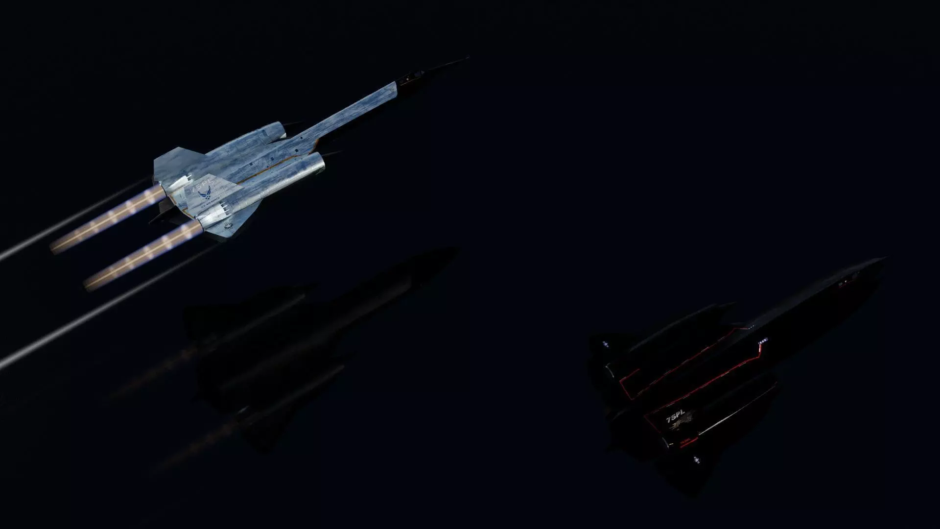Lockheed SR-71 Blackbird Low-poly 3D model_16