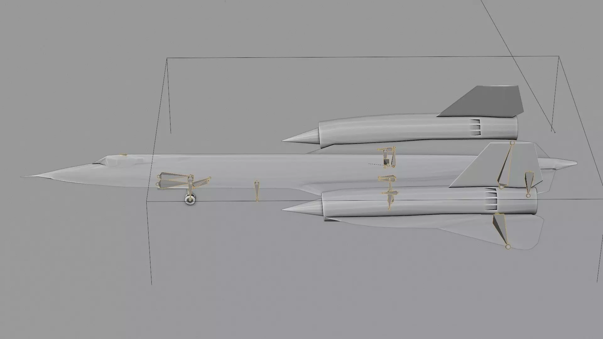 Lockheed SR-71 Blackbird Low-poly 3D model_3