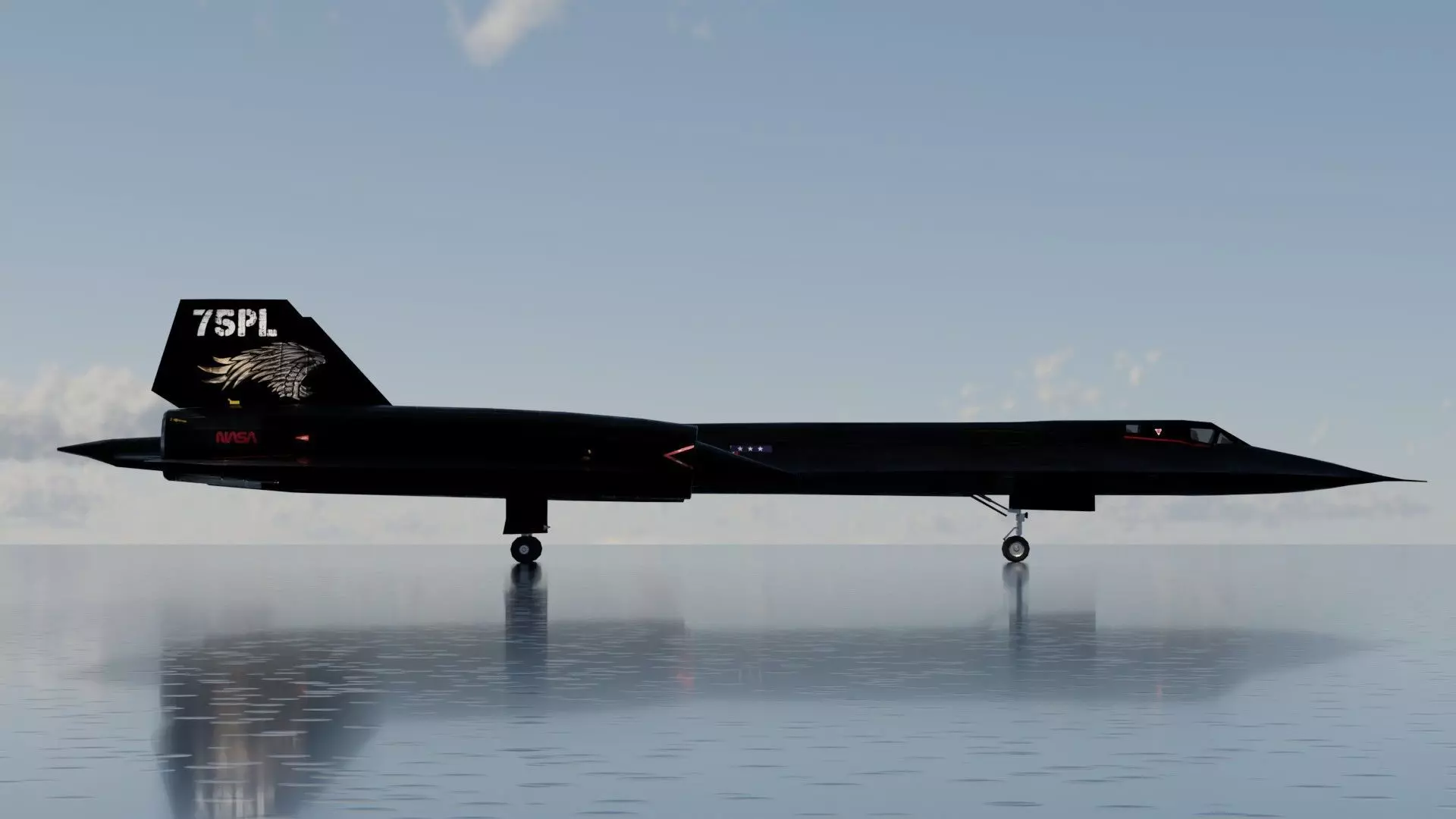 Lockheed SR-71 Blackbird Low-poly 3D model_7