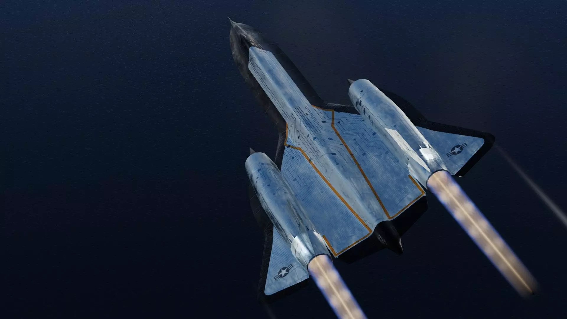 Lockheed SR-71 Blackbird Low-poly 3D model_11