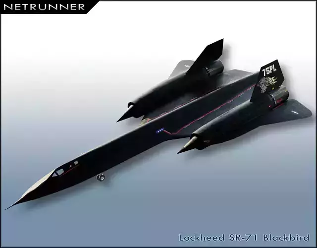 Lockheed SR-71 Blackbird Low-poly 3D model