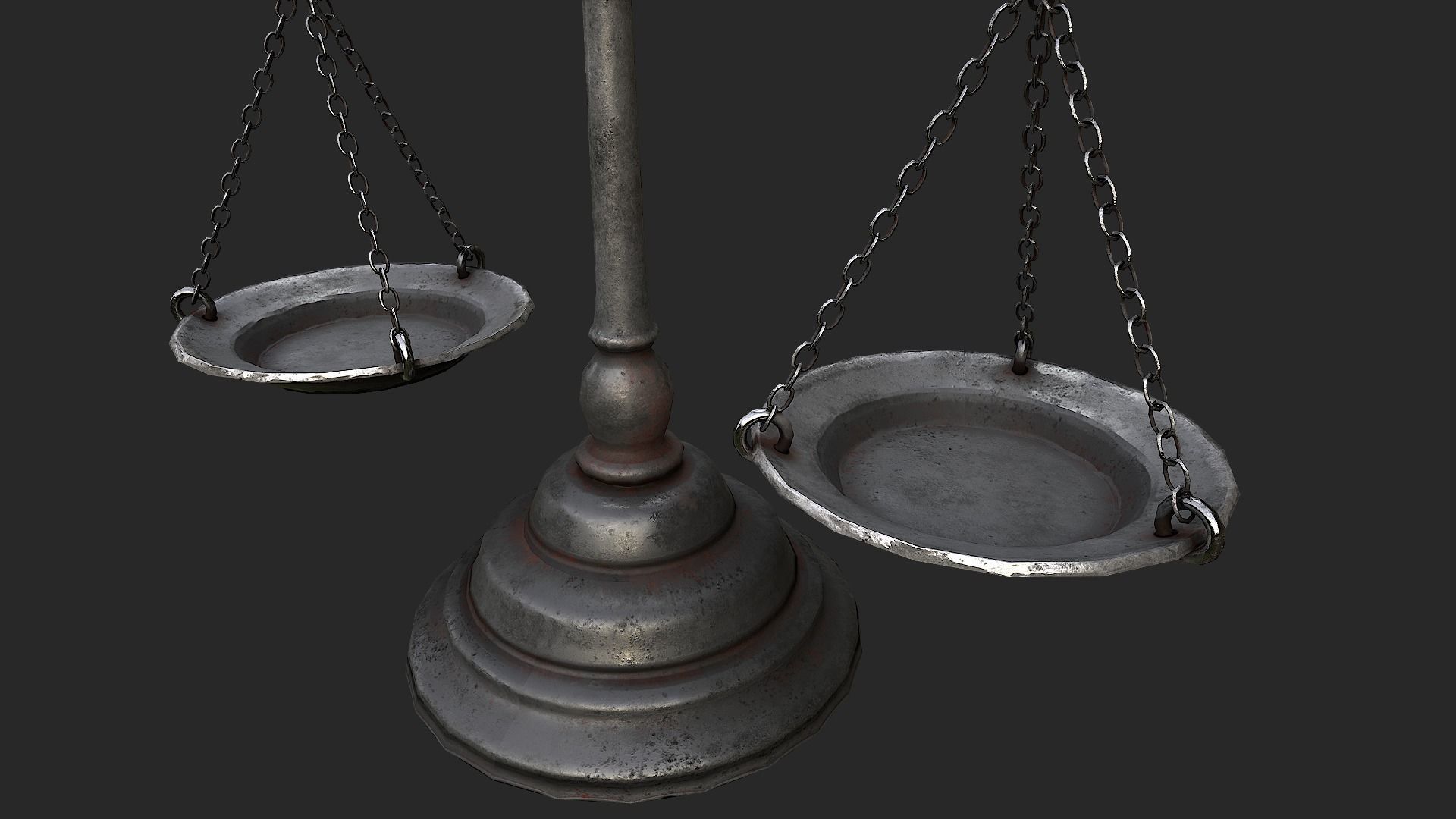 Balance Scales Low-poly 3D model_12