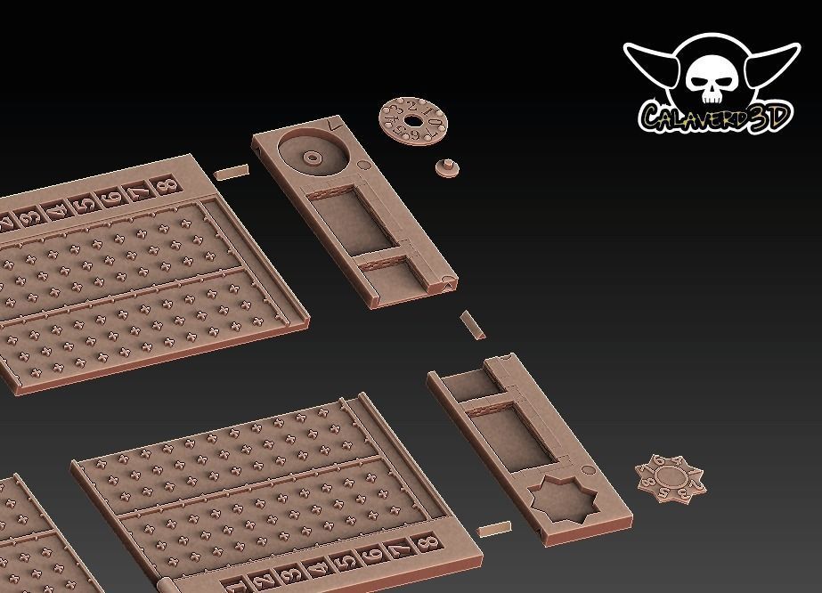 board game Travel field bb footbal 3D print model_1