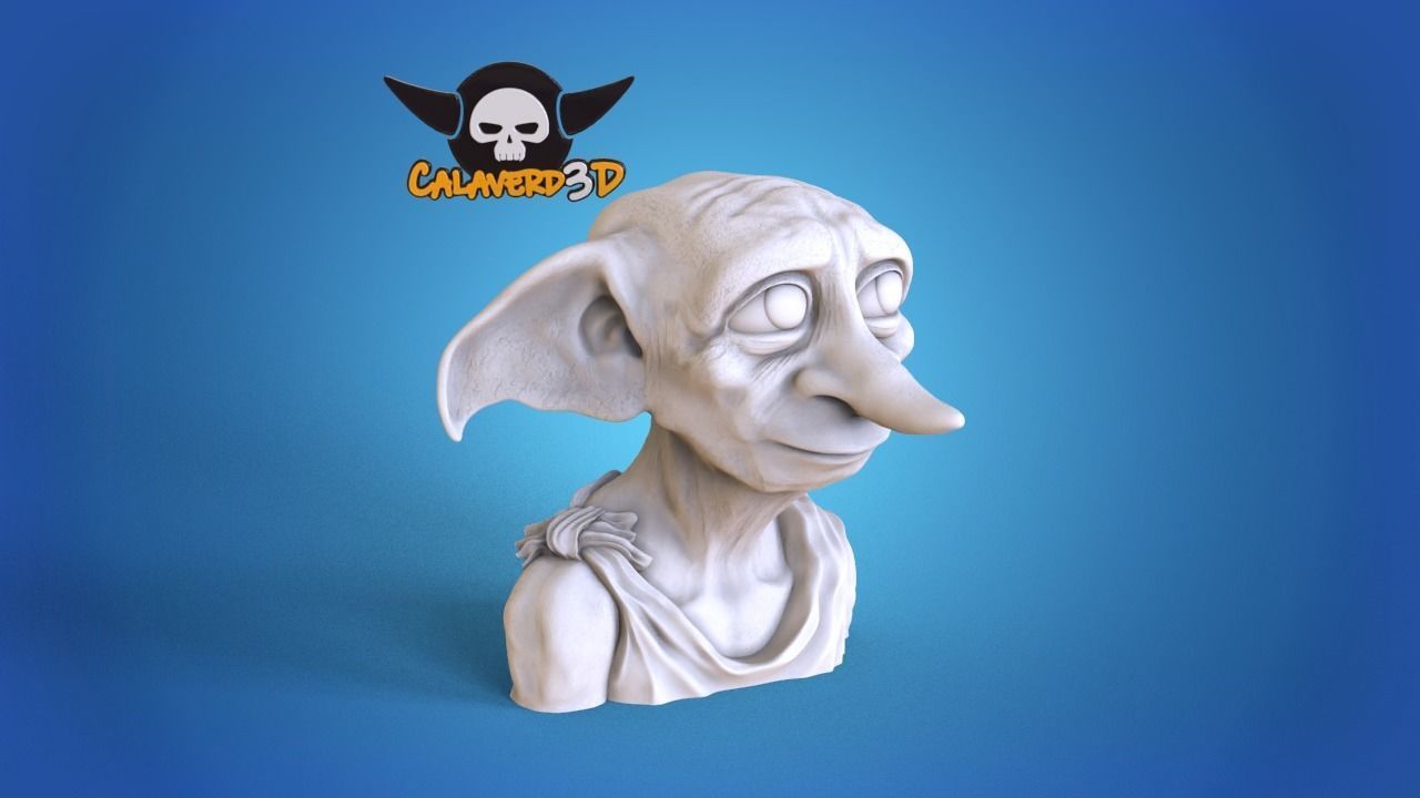 Domestic Elf Bust 3D print model_1