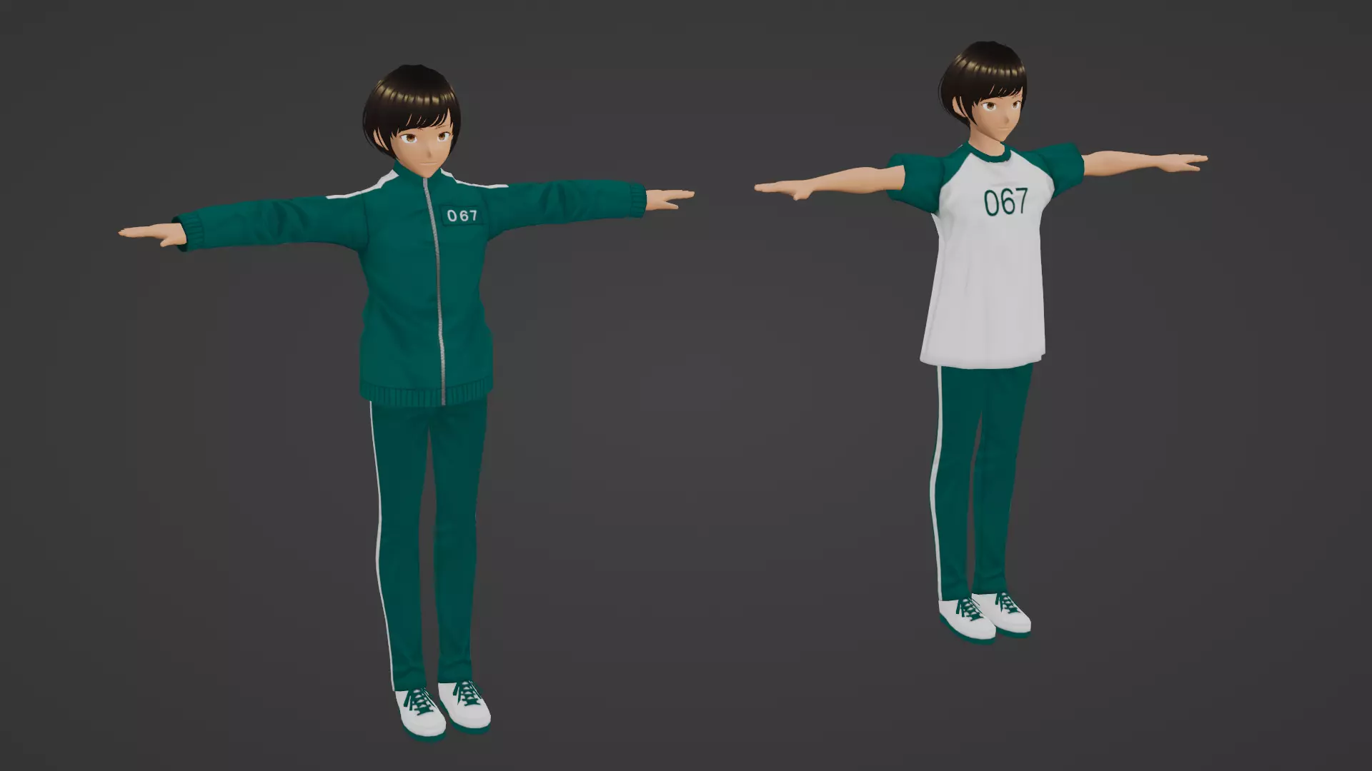 Squid Game - Player 067 Low-poly 3D model