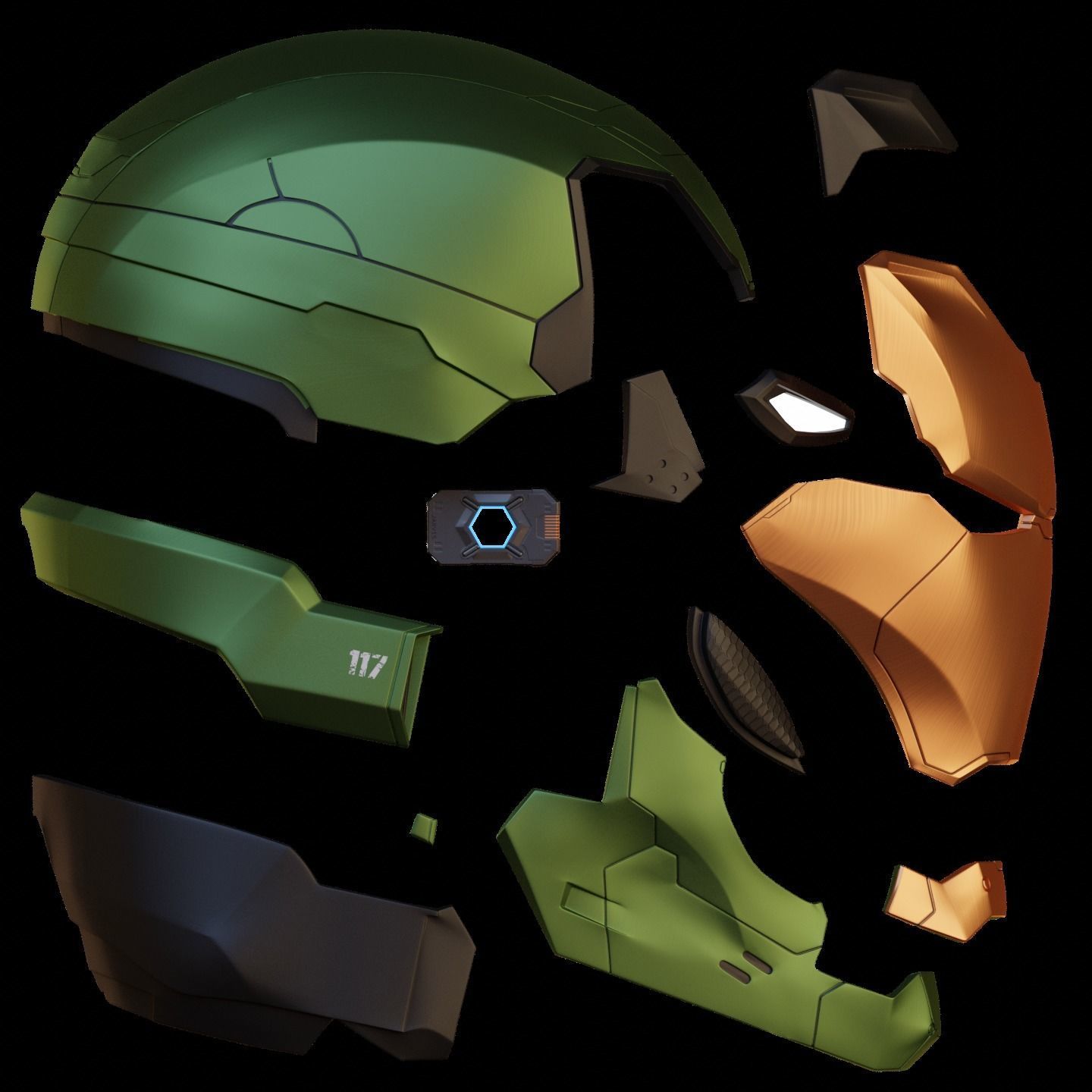 Ironman Halo Master Chief Mark 117 3D print model_1