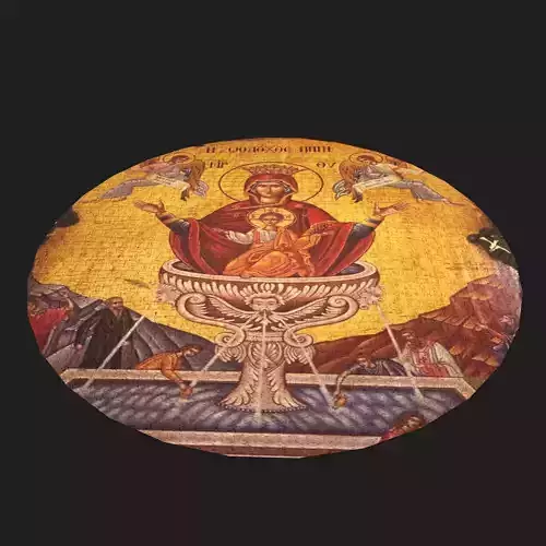 Medieval Round Tapestry Design Six