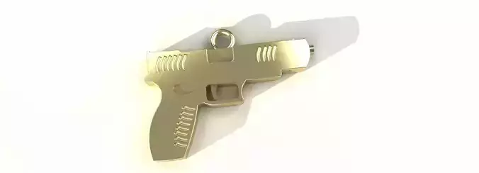 Pistol Pendant Gold Silver Platinum Luxury Jewelry