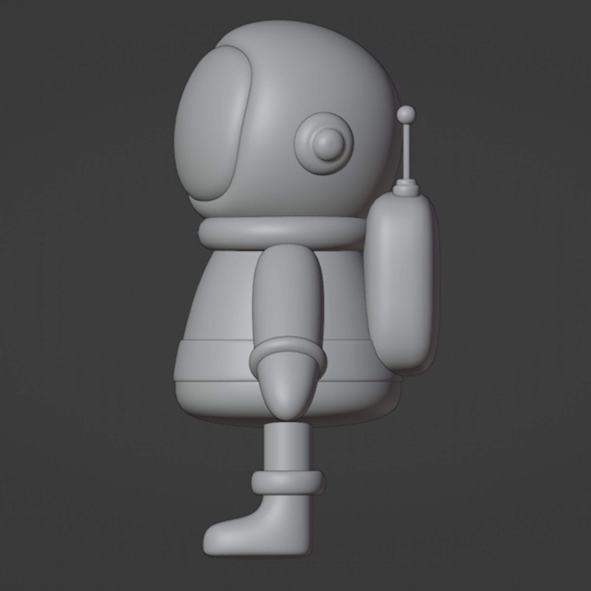 Cute Astronaut  3D model_3