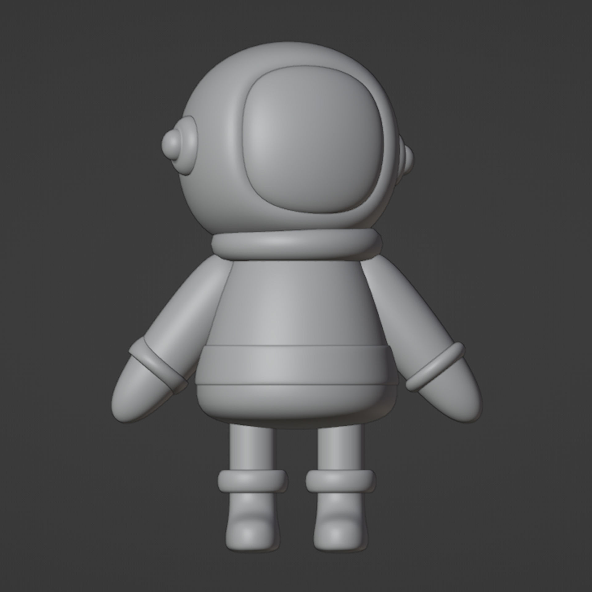 Cute Astronaut  3D model_2