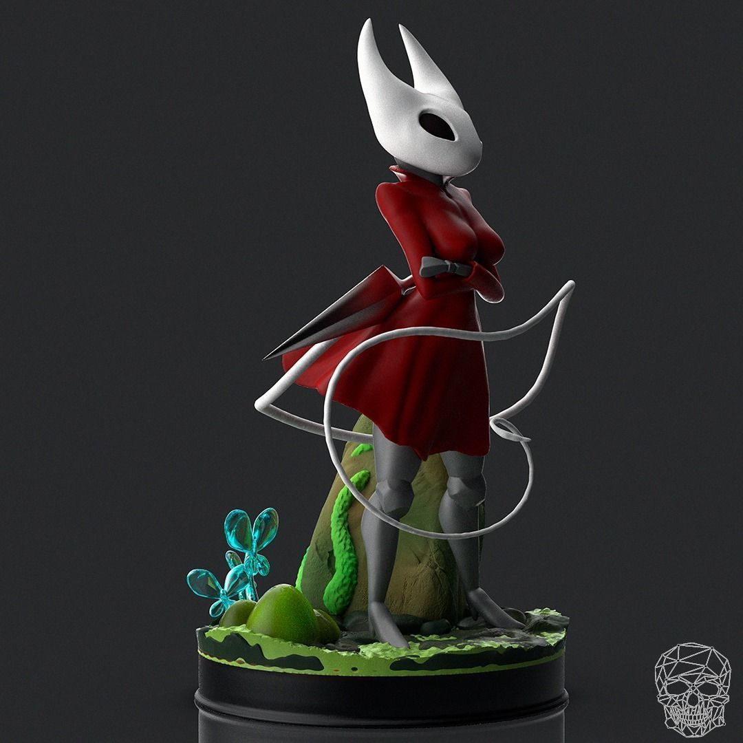 Hornet statue of woman holding sword 3D print model_5