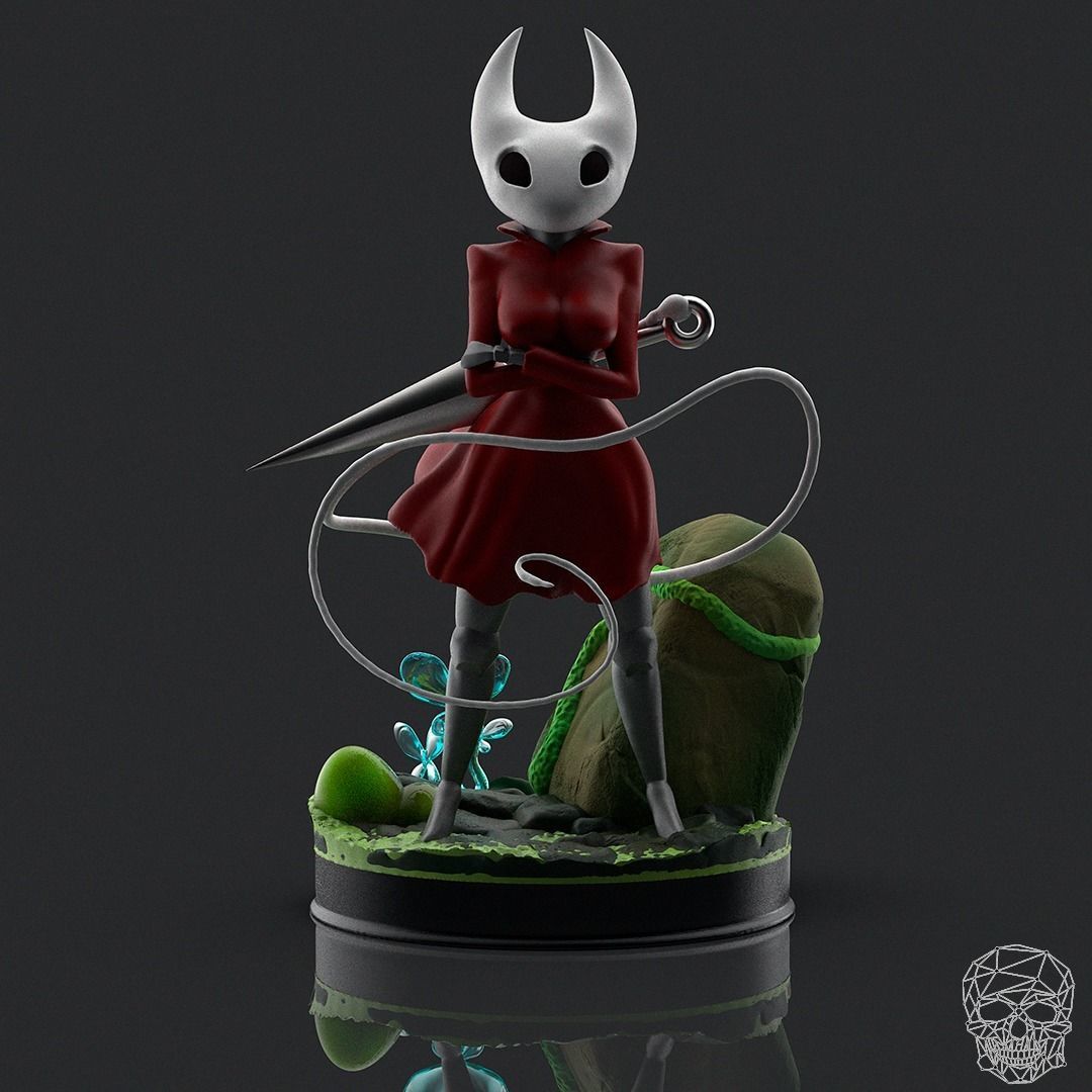 Hornet statue of woman holding sword 3D print model_2