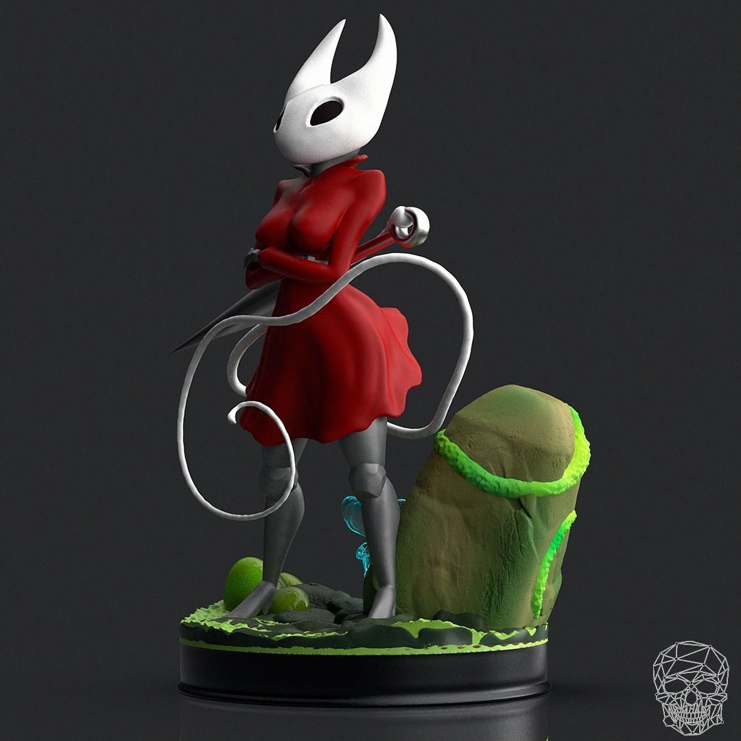 Hornet statue of woman holding sword 3D print model_8