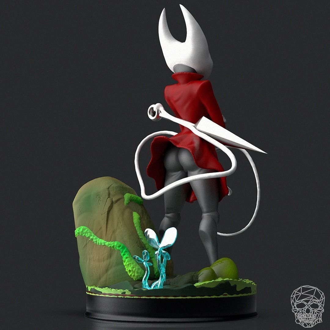 Hornet statue of woman holding sword 3D print model_6