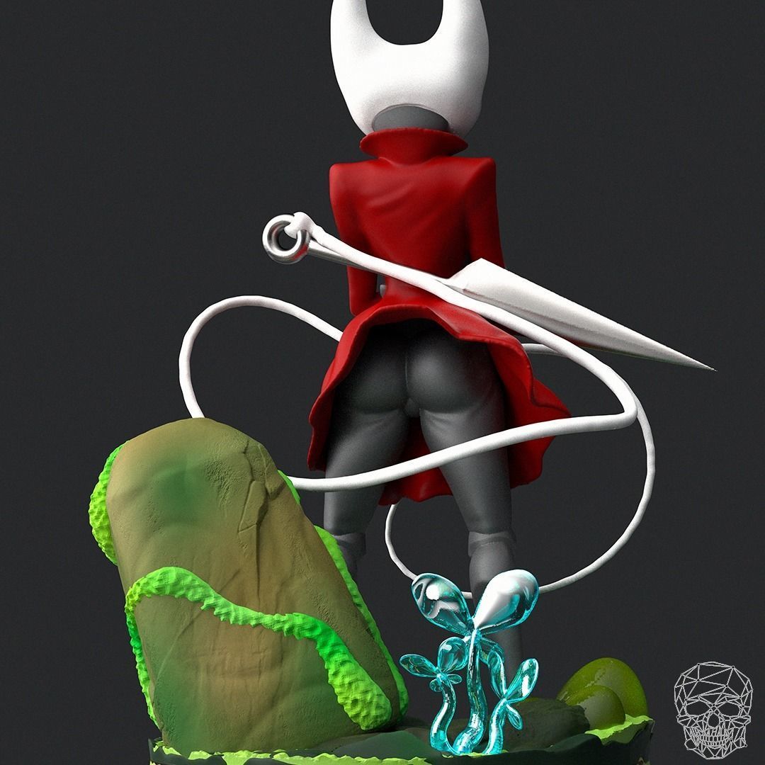 Hornet statue of woman holding sword 3D print model_4