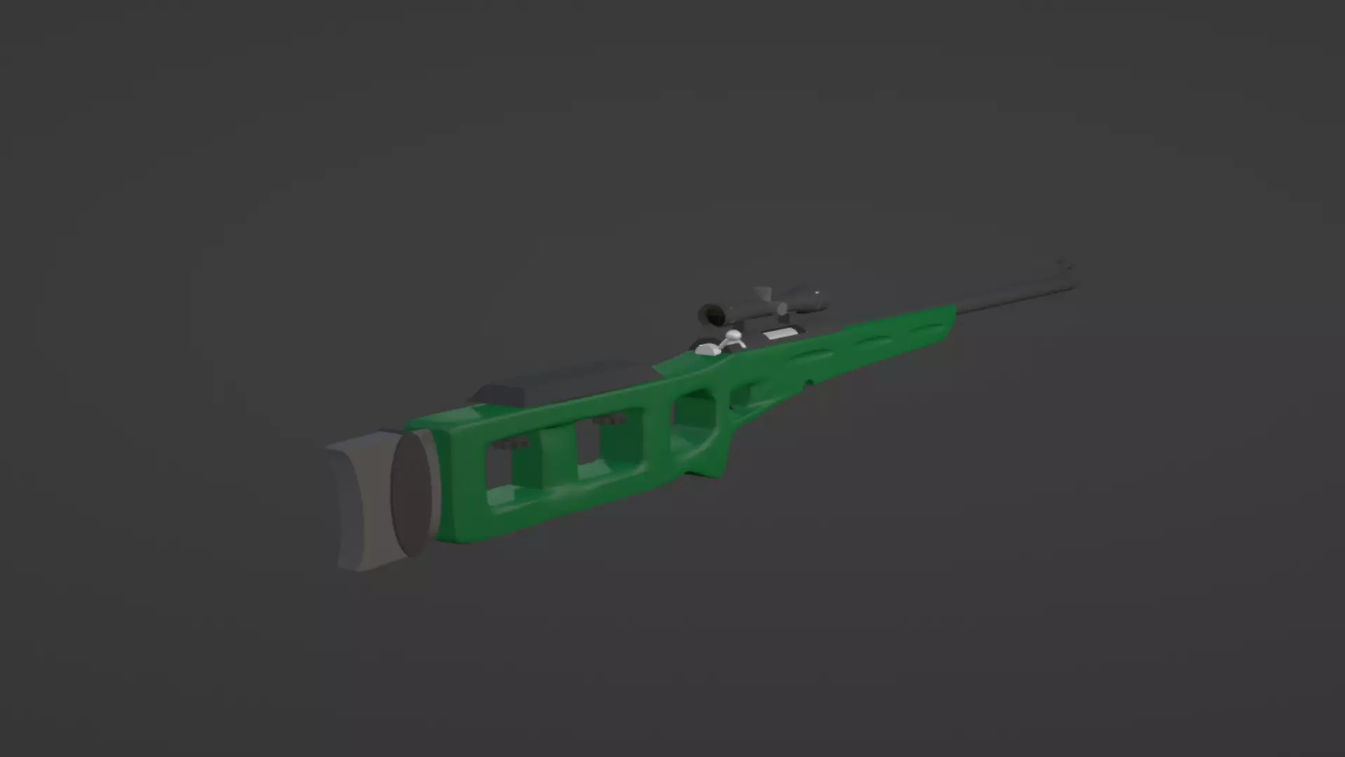 ASR-98 sniper rifle with scope 3D model_0