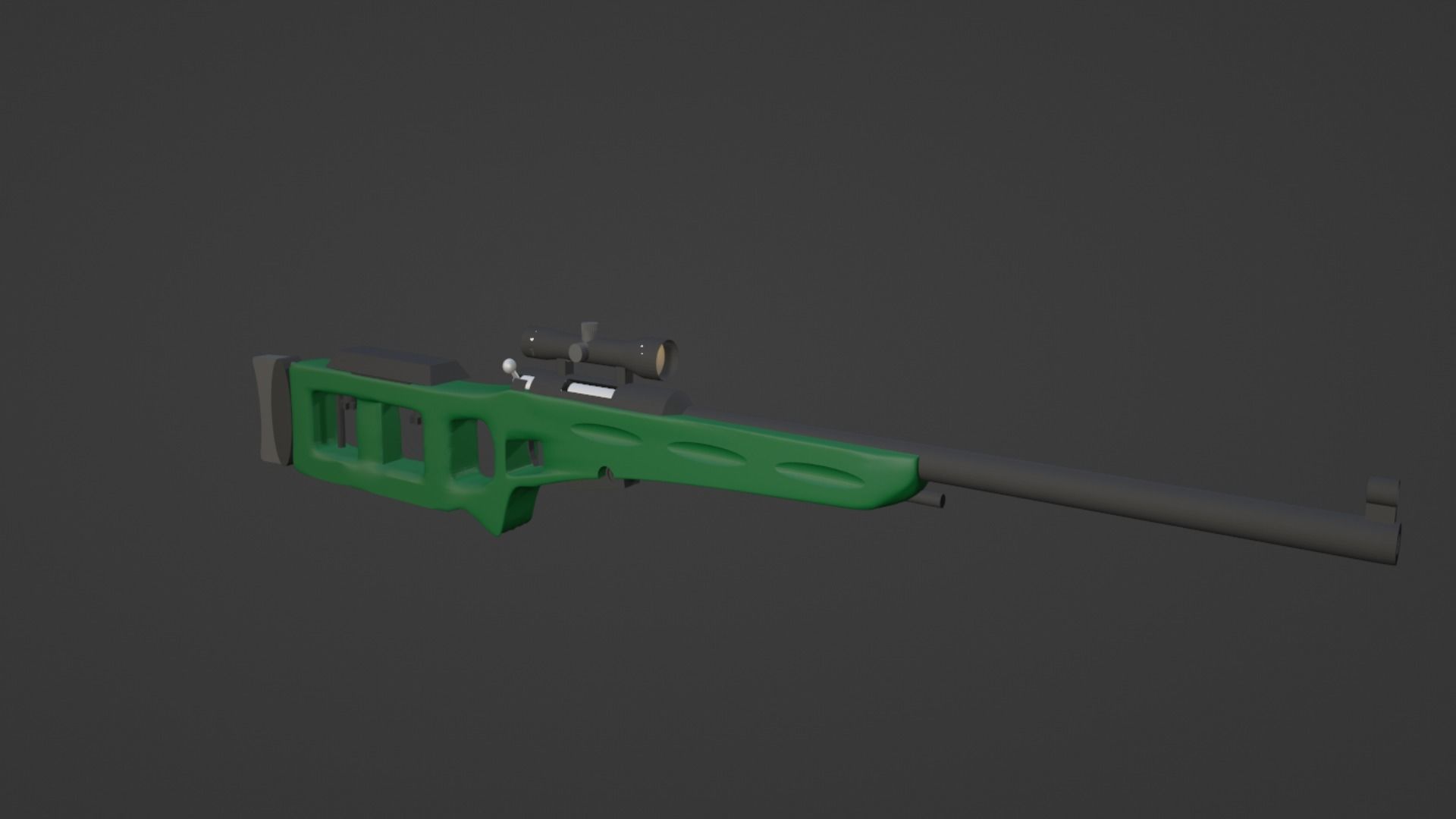 ASR-98 sniper rifle with scope 3D model_1